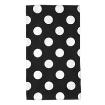 Kll Black And White Polka Dot Ultra Absorbent & Soft Hand Towels For Bath, Hand, Face, Gym And Spa-27.5x16in