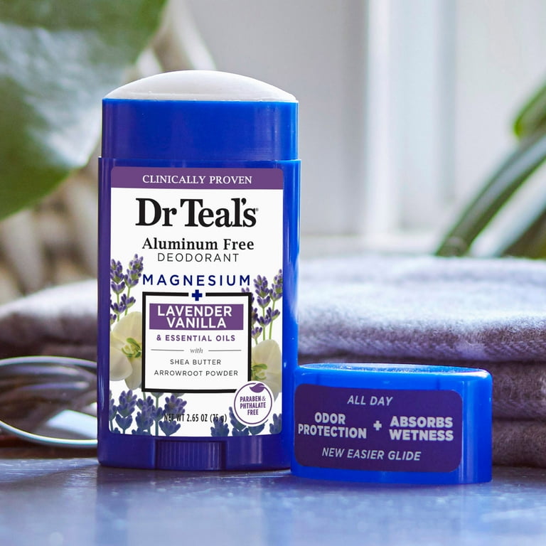 Dr Teal's Natural Body Deodorant, Lavender Vanilla with Essential