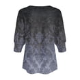 thumbnail image 5 of Godom Womens Tops Casual 3/4 Sleeve Shirts Crew Neck Loose Casual Blouses Floral Print Tshirts, 5 of 5