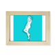 thumbnail image 1 of Azul belleza mujer regordeta Escritorio de madera Arte Pintura 6x8 pulgadas marco de foto foto, 1 of 4