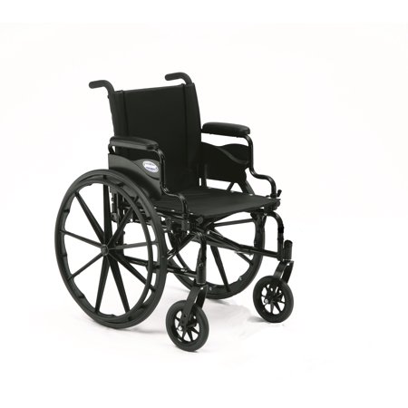 Invacare 9000 XT High Performance Lighter Weight Wheelchair, With Desk Length Arms, 16" Seat Width, Flat Black, 9XT_29154