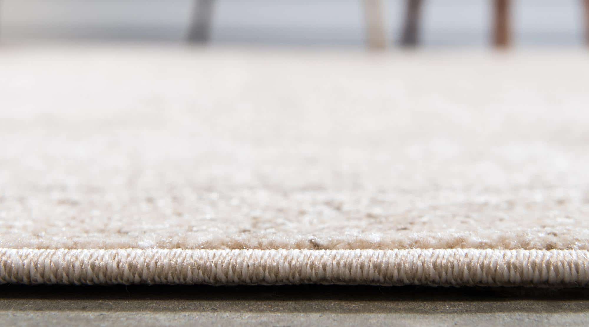 Rugs.com Angelica Collection Rug – 8 Ft Runner Bone Beige Medium Rug Perfect For Hallways, Entryways