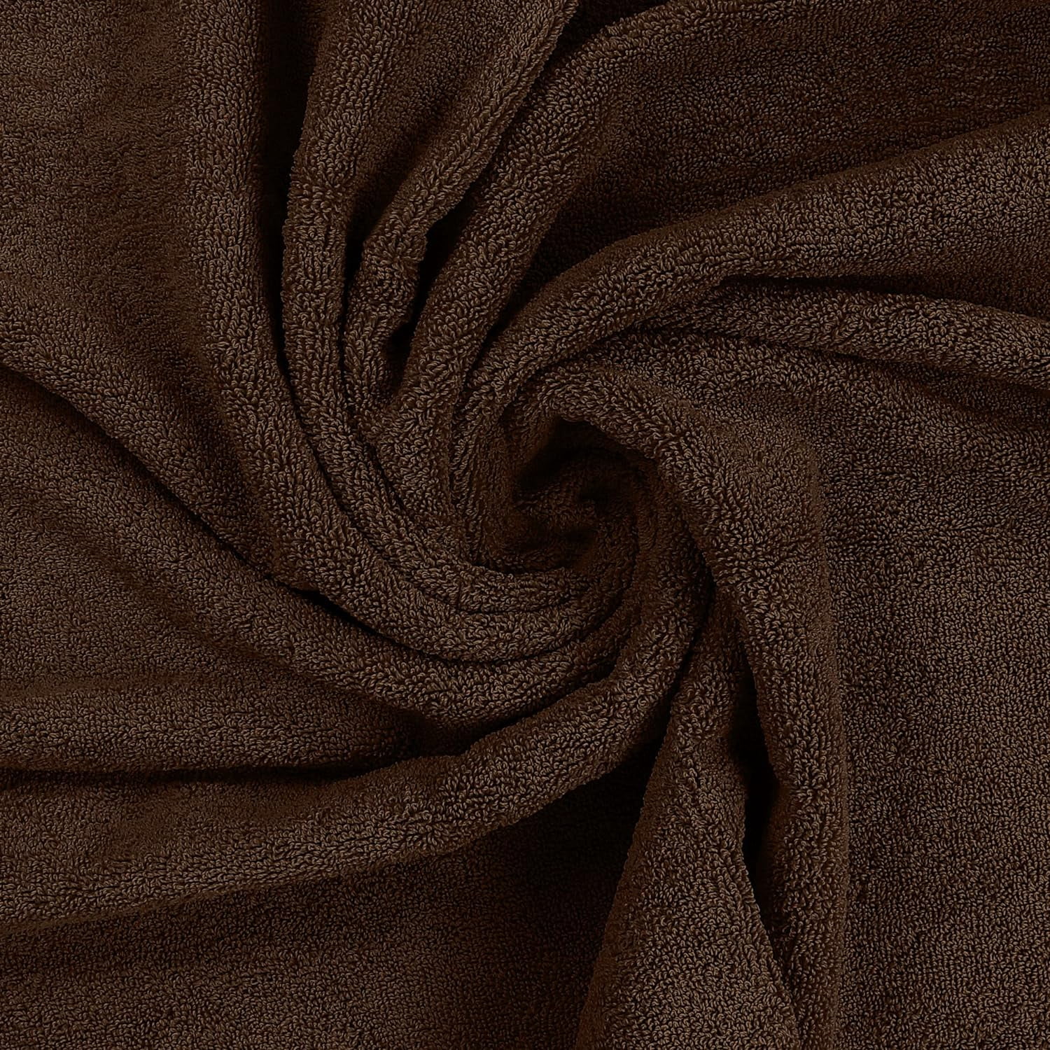 8-Piece Premium Towel Set, 2 Bath Towels, 2 Hand Towels, and 4 Wash Cloths, 600 GSM 100% Ring Spun Cotton Highly Absorbent Towels for Bathroom, Gym, Hotel, and Spa (Brown)