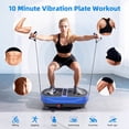 thumbnail image 3 of Airfind Vibration Plate Exercise Machine for Lymphatic Drainage, Full Body Workout Vibration Platform with Bluetooth Speaker,2 Loops and 5 Resistance Bands for Home Exercise Gym,450lb Capacity,Blue, 3 of 10