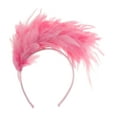 thumbnail image 3 of Accesorios para el cabello de mujer, diadema de plumas de 1 pieza para Navidad de Unique Bargains, color rosa, 3 of 5