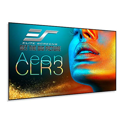 Elite Screens Aeon CLR 3 Series, 103-inch Edge Free Ambient Light Rejecting Fixed Frame Projector Screen, Ceiling Light Rejecting Projection Material for Short/Ultra Short Throw UST, AR