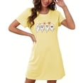 thumbnail image 4 of Tnhcen Robe de Nuit Halloween Grande Taille Incluse Imprimé Dessin Animé Manches Courtes Col Rond Polyester Spandex Extensible P-2TG pour Chaque Femme, 4 of 5