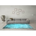thumbnail image 3 of Ahgly Company Indoor Square Oriental Light Blue Industrial Area Rugs, 5' Square, 3 of 4