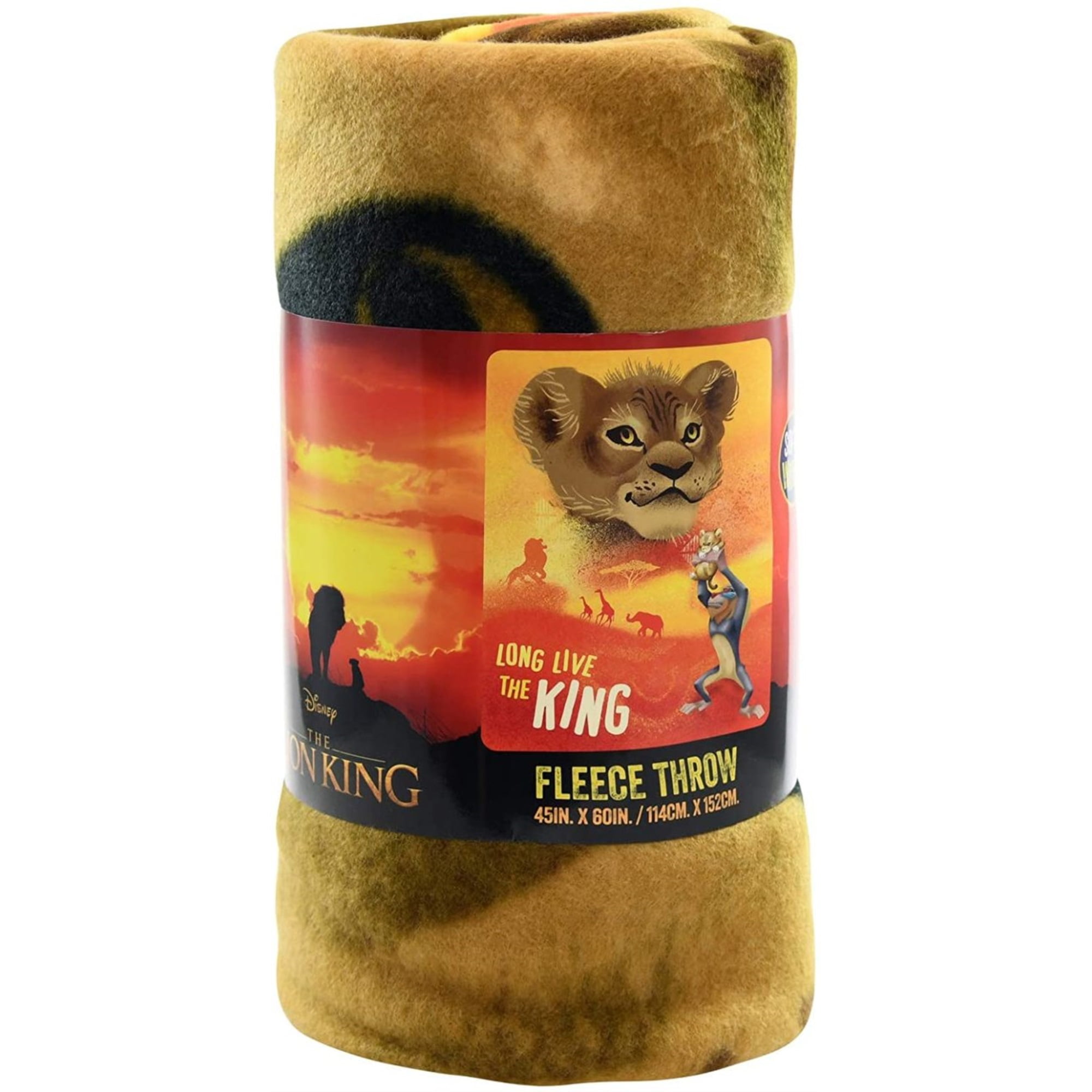 Disney's Lion King Fleece Throw Blanket 45" x 60" Future King