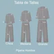 thumbnail image 3 of Pijama Para Hombre Super Suave Y Calientita Marino, 3 of 3