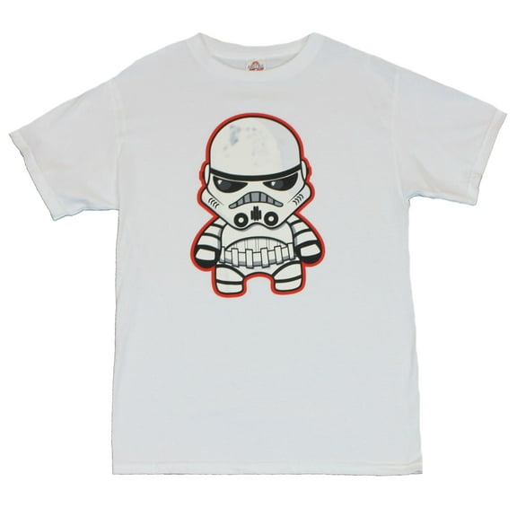 Star Wars Mens T-Shirt  - Kawaii Style Glowing Storm Trooper Image (2X-Large)