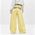 thumbnail image 2 of New York Graphic Baggy Sweatpants Trendy Wide Leg Y2k Bow Sweatpants Elastic Waist Drawstring Comfort Sweat Pants for Women, 2 of 8