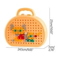 thumbnail image 3 of Children's Manual Disassembly Toolbox Nut DIY Three-dimensional Platter Screw Screw Assembled Building Block Toys Early Education, 3 of 6