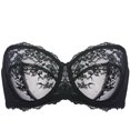 thumbnail image 1 of Sostén DOBREVA 42D Sin Relleno de Encaje Strapless Negro, 1 of 5
