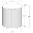 thumbnail image 7 of Maklaine Marble White Side End Table Round Ribbed Base 22" Assembled, 7 of 7