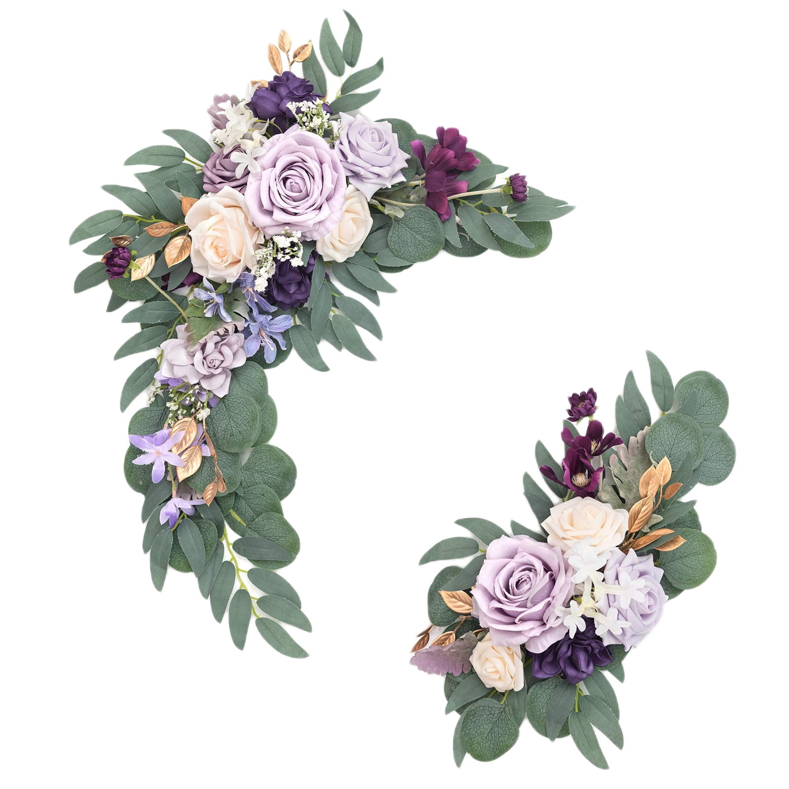 Roiihwy Artificial Flowers for Outdoor 19.68X9.84X3.14 Inches, Artificial Plants & Flowers Be Suited to Banquet, Party, Reception Entrance Wedding Arch and Background Decoration