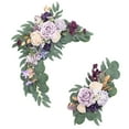 thumbnail image 2 of PATLOLLAV Artificial Weeding Arch Flower Kit, 2 Pcs Artificial Flower Arrangements with 3 Zip Tie and 3 Clips, Faux Flower Swags for Wedding Welcome Sign Home Party Bridal Ceremony, 2 of 6