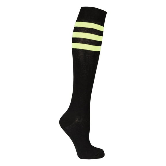 Black Lime Stripe Socks