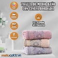 thumbnail image 2 of Toalla Medio Baño colores varios, 140x70cm - Suave Y Absorbente- Cenefa Bordada, 2 of 3