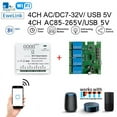 thumbnail image 1 of 4CH WiFi Smart Switch 85-265V USB 5V 2.4G WiFi Home Automation Module for IFTT Home, 1 of 8