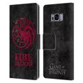 thumbnail image 1 of Head Case Designs Officially Licensed HBO Game of Thrones Dark Distressed Look Sigils Targaryen Leather Book Wallet Case Cover Compatible with Samsung Galaxy S8, 1 of 6