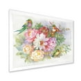 thumbnail image 2 of Designart 'Colourful Birds and Vibrant VIntage Flowers' Traditional Framed Art Print, 2 of 4
