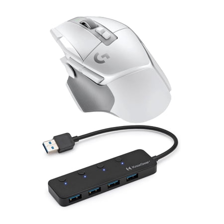UPC: 0196271217770 | Logitech G502 X Lightspeed Wireless Gaming Mouse (White) with 4-Port USB 3.0 Hub