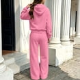 thumbnail image 6 of Sakuulaan Girls 2‑Piece Fleece Tracksuit Set, Full‑Zip Hooded Jacket & Relaxed Pants, Warm Polyester Casual Outfit for Kids 5‑14 Years, 6 of 8