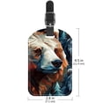 thumbnail image 6 of Square 2Pack PU Leather Bear Cruise Luggage Tag with Privacy Cover and Name ID Tag for Travel Handbags Backpacks Luggage Tags, 6 of 6