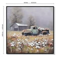 thumbnail image 5 of YIQMI Vintage Truck Canvas Wall Art 24x24 Rustic Farmhouse Square Print with Cotton & Wildflowers for Living Room, Bedroom, 5 of 8
