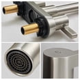 thumbnail image 4 of 2 Handle 4 Inch Centerset Bathroom Sink Faucet with Pop Up Drain Brushed Nickel, 4 of 7