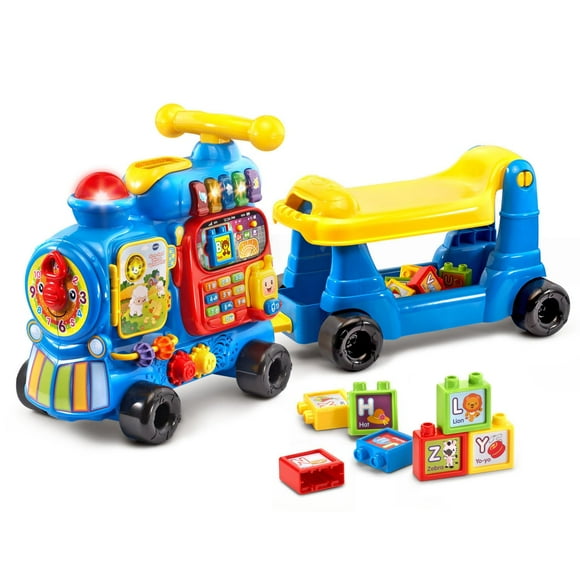 Toy VTech Ultimate Alphabet Train para sentarse a pie, azul