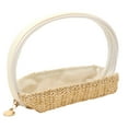 thumbnail image 2 of SUSUchens Hand-woven Straw Makeup Bag Clear PVC Waterproof Large Capacity Portable Zipper Multifunctional Travel Toiletry Cosmetic Pouch Organizer Case Beige, 2 of 13