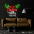 thumbnail image 3 of Glowneon Merry Christmas Ya Filthy Animal Neon Sign, Merry Christmas Sign, Reindeer Led Sign, 3 of 5