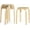 Birch, variant on Stackable Bentwood Stools Set of 4, 18-Inch Height Backless Counter Chairs with Round Top, Anti-Slip Felt Pad, Portable School Stool for Dining Room, Kitchen, Classroom (Walnut)