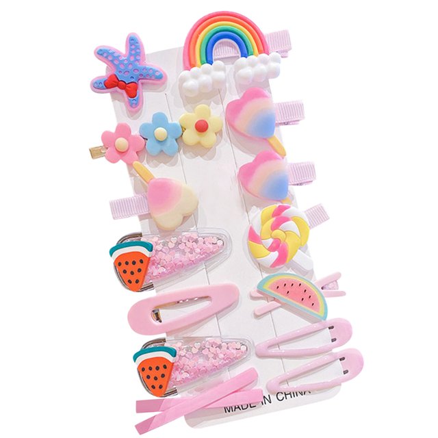 Conjunto de pinzas de pelo coloridas para niñas y niños, banda de dibujos animados, accesorios para el cabello, diademas Wmkox8yii fajkfhkj3912