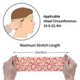 thumbnail image 6 of Qekee Beige Flowers Sports Sweatband, Workout Headband for Running, Exercise, Cycling Fit Head Circumference 19.6-22.4 inches, 6 of 9