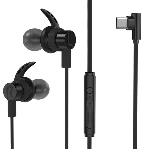 Fairnull Wired Headphone 3.5mm/Type-C Sports Headset Stereo Sound In-ear Earphone with Mic for Gaming Music Call
