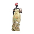 thumbnail image 2 of Estatua de mujer africana, escultura de coleccionista, figuras de dama tribales de resina Harz humana Stand de 11cmx38cm, 2 of 9