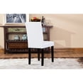 thumbnail image 3 of Urban Style White - Solid Wood Legs - Eat - in Kitchen Decoration - Comfortable Padded Parson Chairs Set of 2, 3 of 3