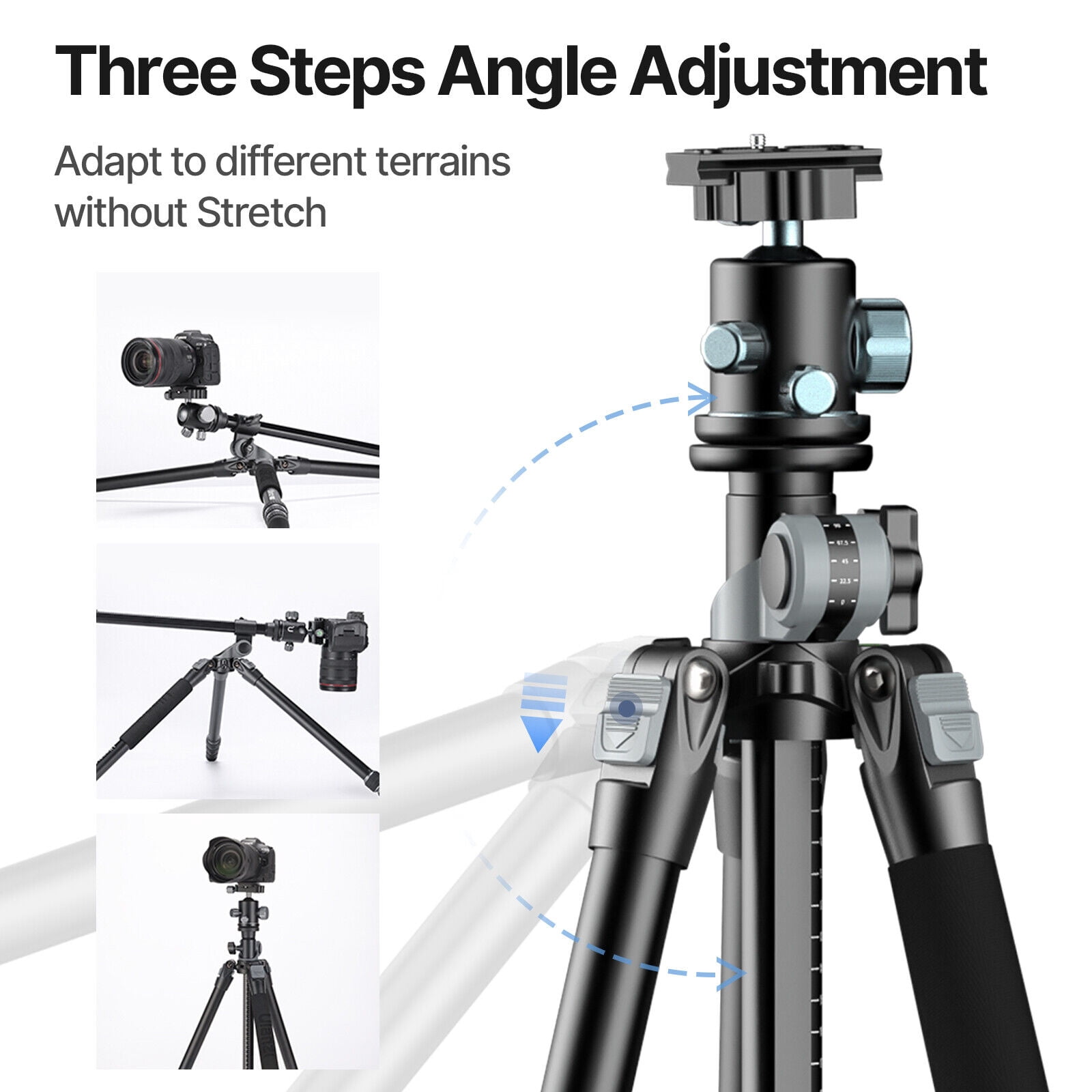 Ulanzi MT-59 Aluminum Multifunction Tripod & Monopod with 360° Ball Head, Arca-Compatible Camera Stand for DSLR Cameras & Smartphones
