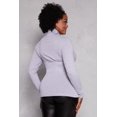 thumbnail image 3 of Women's Plus Size Ruched Mock Neck T Shirt, 3 of 3