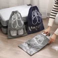 thumbnail image 2 of Wholesale Non-woven Fabric Shoe Storage Bags Dust-proof Zipper Shoe Organizer Bag Extractor Cord Bundling Bag (Navy blue 27*36), 2 of 6