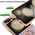 thumbnail image 3 of Compatible for Samsung Galaxy Z Flip 5 Case with Ring Holder Kickstand [with Magnetic] Soft TPU Shockproof Electroplated Protective Phone Case for Galaxy Z Flip 5 Purple, 3 of 6