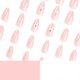 thumbnail image 3 of 24pcs Short False Nails - Pink French False Nails Press-On Nails - Full Coverage False Nails White Almond Stick-On Nails - French False Nails Stick-On, 3 of 3