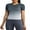 Black, variant on Charmo Workout Tops for Women Short Sleeve Seamless Gym Shirts Gradient Yoga Top Slim Fit