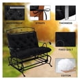 thumbnail image 4 of YLLN  Porch Swing Cushions ,Waterproof Swing Cushions Replacement with Backrest（Black 60"）, 4 of 7