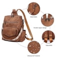 thumbnail image 4 of Mochila WYFJNX de cuero para mujer, bolso de moda marrón, 4 of 7