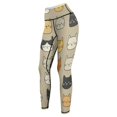 thumbnail image 6 of Cute Cats High Waisted Leggings for Women Regular & Plus - No See Through Tummy Control Cycling Workout Yoga Pants without Pockets L, 6 of 6