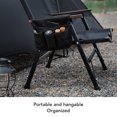 thumbnail image 3 of Storage Bag, Armrest Chair Wheelchair Hanging Side Pocket Bag Canvas Double Layers Side Hanging Pocket for , Tablet, Cellphone, Remote Control, Books & Water Bottle, 3 of 7